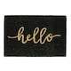 image 1 of Nicola Spring Coir Door Mat - 60 x 40cm - Hello Black