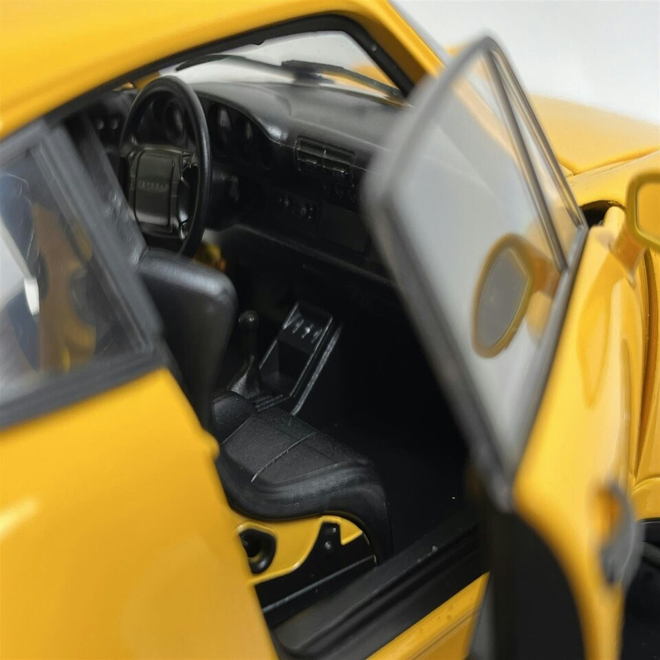 image 1 of 1989 Porsche 964 Turbo Yellow 1:18 Scale Welly 18026y