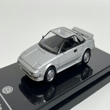 1985 Toyota MR2 MK1 Super Silver Metallic LHD 1:64 Scale Paragon 55363