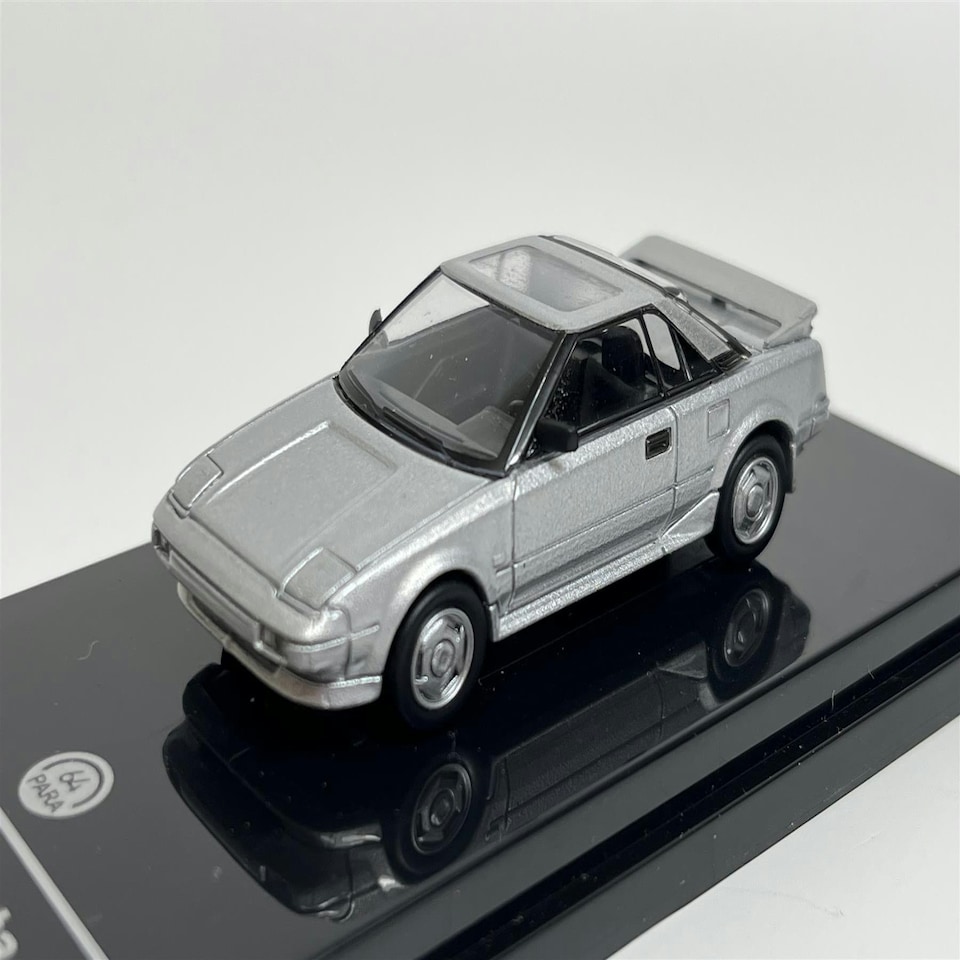 image 1 of 1985 Toyota MR2 MK1 Super Silver Metallic LHD 1:64 Scale Paragon 55363