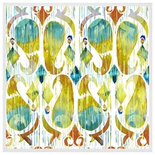 Ikat vibrant (Picutre Frame) White | S