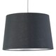 image 1 of First Choice Lighting Zoey Grey with Silver Inner 28cm Easy Fit Pendant or Lamp Shade Grey | Chrome