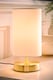 image 2 of ValueLights Francis Gold Touch Table Lamps White Shade and Bulb