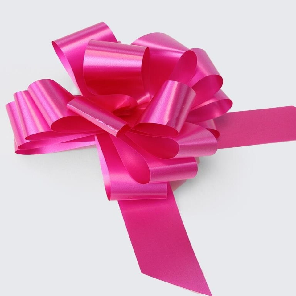 image 1 of 10Pcs 30mm Hot Pink Pull Bows