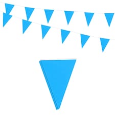 Pale Blue Colour Party Bunting 10m with 20 Pennants