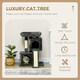 image 2 of PawHut Cat Tree 83cm Indoor Cat Scratching Post Kitten Tower, Black