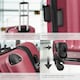 image 4 of Suitcase Set - 3 hard-shell suitcases with telescopic handle, swivel wheels Red