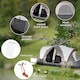 image 8 of Outsunny 2 Room Camping Tent with Waterproof Rainfly & Screen Panels Yellow 