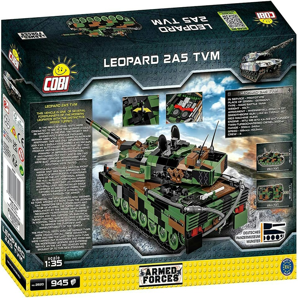 image 1 of Cobi - Armed Forces - LEOPARD 2A5 TVM (945 Pieces)