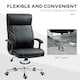 image 8 of Vinsetto Massage Office Chair PU Leather Computer Chair w/ Tilt Function Black