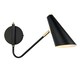 image 2 of First Choice Lighting Set of 2 Dakotta Matt Black & Brushed Gold Adjustable Wall Lamps Black | Bronze