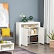 image 6 of HOMCOM Modern High Gloss RGB LED Cabinet Cupboard Sideboard Console White