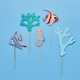 image 2 of Fish & Coral Cake Topper Set - Pack of 5