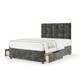 image 1 of Majestic 1000 Pocket Sprung Charcoal Chenille 2 Drawer Divan Set And Pearl Headboard Small Single