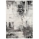 image 1 of KUKOON Silver Grey Modern Distressed Living Room Area Rug 80cm x 150cm | Grey