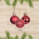 image 4 of Christmas Decorations Baubles dark red 3cm 12pcs set pvc