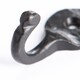 image 3 of Hammer & Tongs Hammered Round Plate Single Hook - W25mm x H45mm - Black