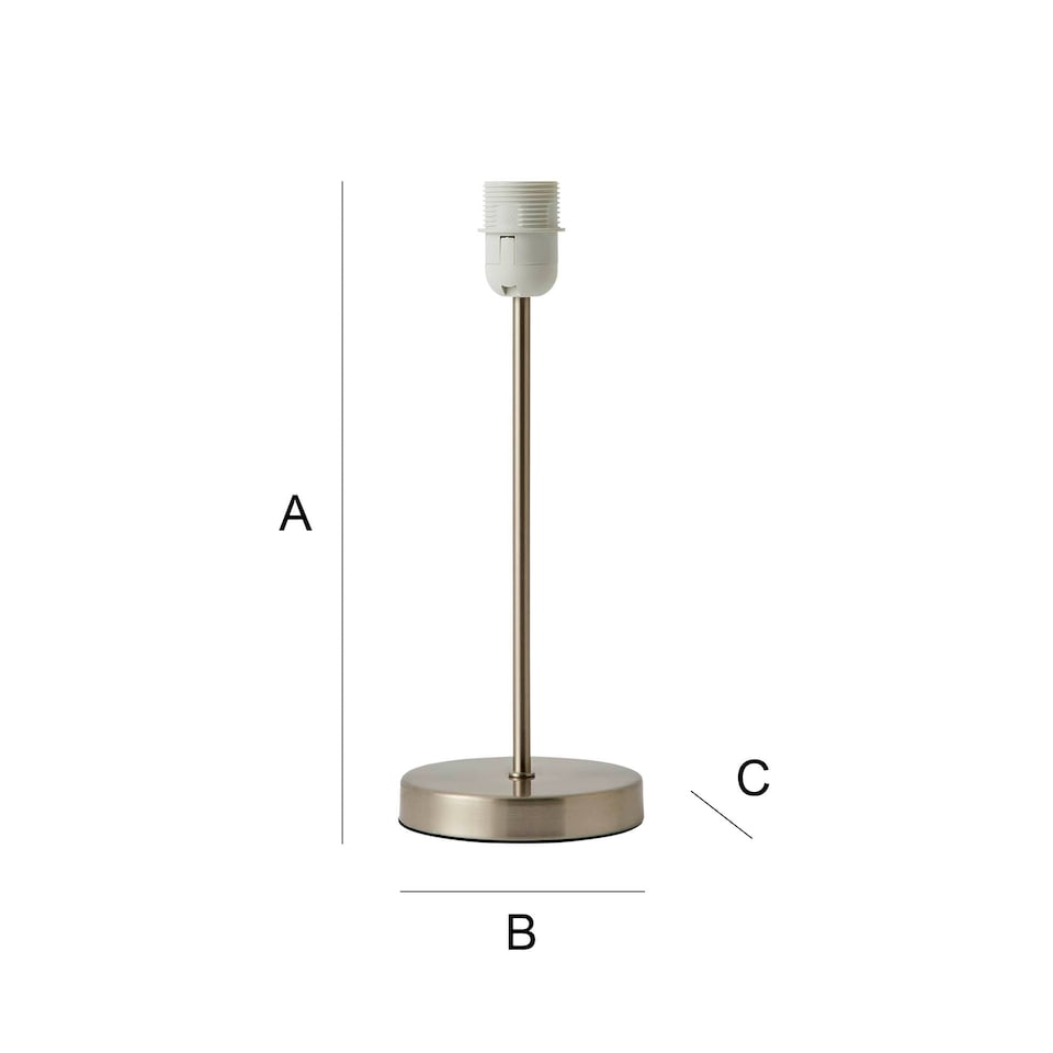 image 1 of ValueLights Modern Table Lamp Base In Brushed Chrome Metal Finish | Chrome