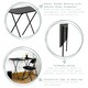 image 2 of Harbour Housewares Wooden Folding Desk & Chair Set - Black/White