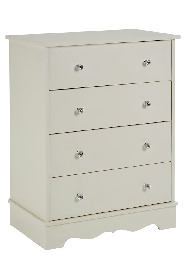 image 1 of Interiors by Premier 4 Drawer Chest, White Dresser Chest of Drawers, White Dresser and Chest of Drawers, Modern Drawer Chest | Cream