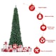 image 9 of COSTWAY 7Ft Slim Pencil Artificial Christmas Tree Home Decor w/Solid Metal Legs Green