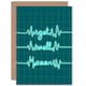 image 1 of Heart Monitor Neon Line Get Well Card