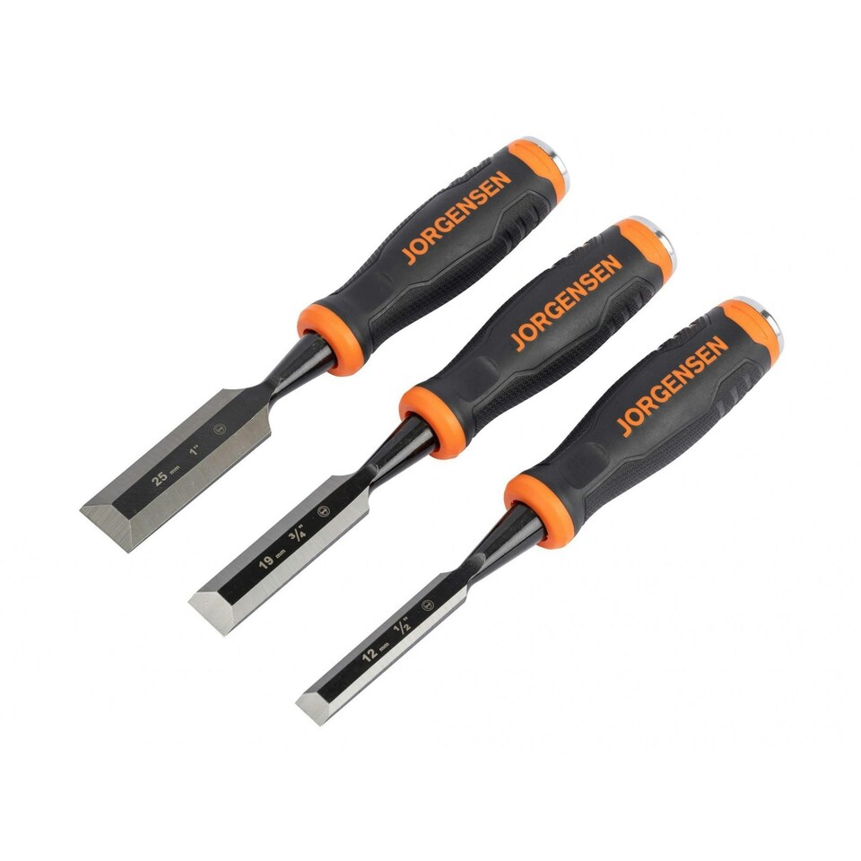 image 1 of Pony Jorgensen Woodworking Chisel Set, 3 Piece - Multi Colour - One Size