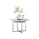 image 1 of Furniturebox Adley White High Gloss and Chrome Round Storage Dining Table