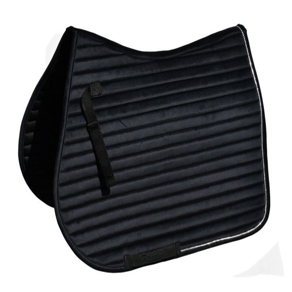 image 1 of Rhinegold Diamante Channel Quilt GP Saddle Pad Brown | Colour: Bordeaux
Size: Cob