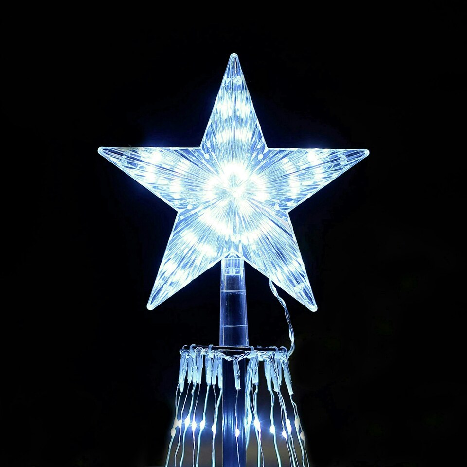 image 1 of The Christmas Workshop 6FT Outdoor Cone Tree - WHITE LED White | 6ft