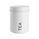 image 1 of Harbour Housewares Round Metal Kitchen Tea Canister - Matt White