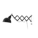 image 1 of Ras 1 Light Indoor Extendable Wall Light Black, E27
