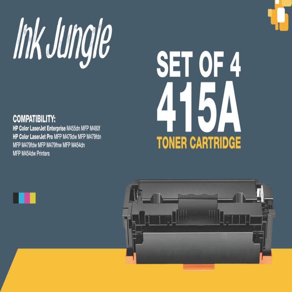 image 1 of Set of 4 Compatible HP 415A Toner Cartridge Multipack Multi
