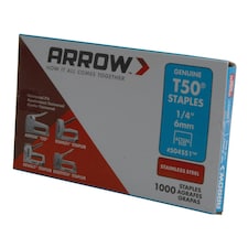 Arrow T50 Stainless Steel Staples - Multi Colour - 6mm - 1/4in