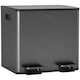 image 1 of HOMCOM 2 x 15L Dual Kitchen Bin Pedal Bin for Recycling and Waste, Black Black | 41.7L x 36.6W x 43.2H cm