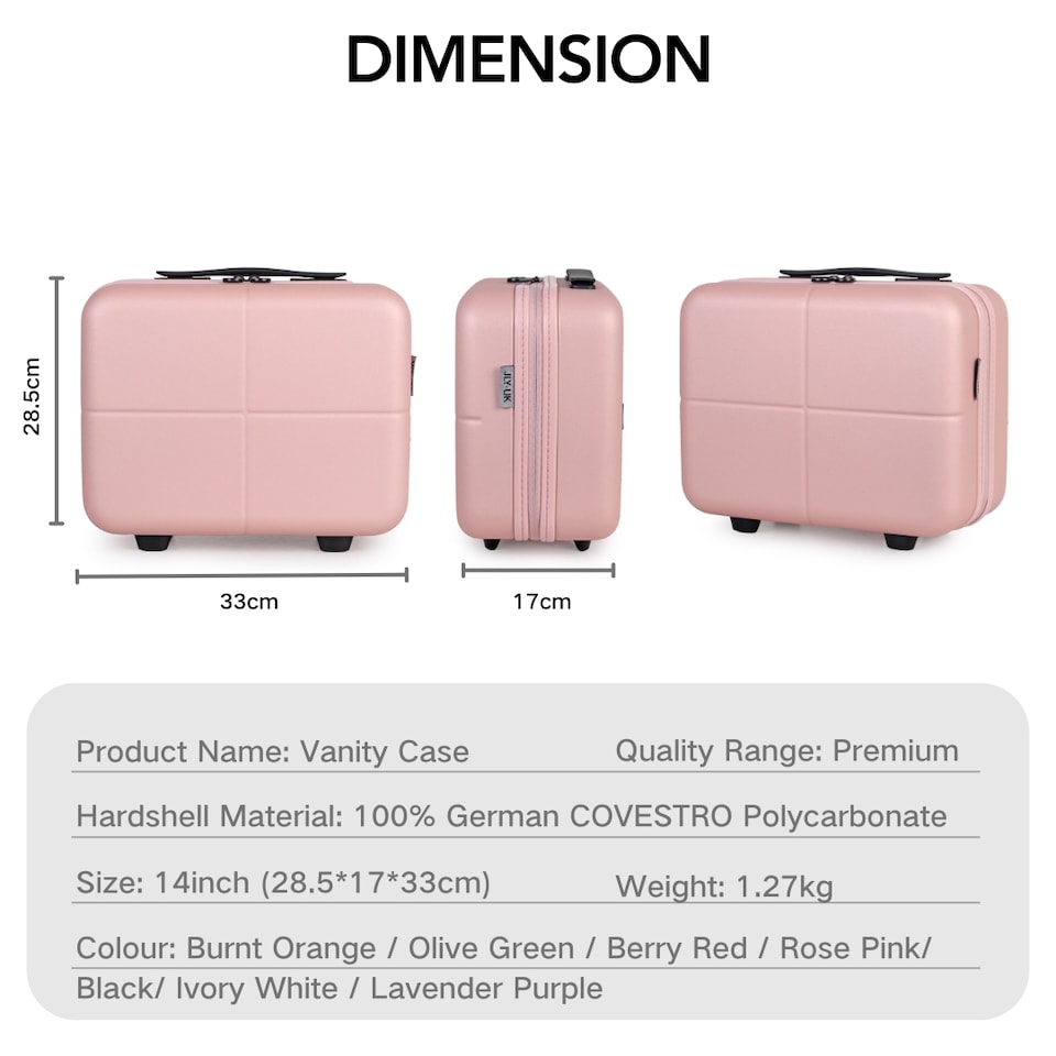 image 1 of 4 Pieces Premium Suitcase Set | Vanity + Cabin + Expandable Check-In
