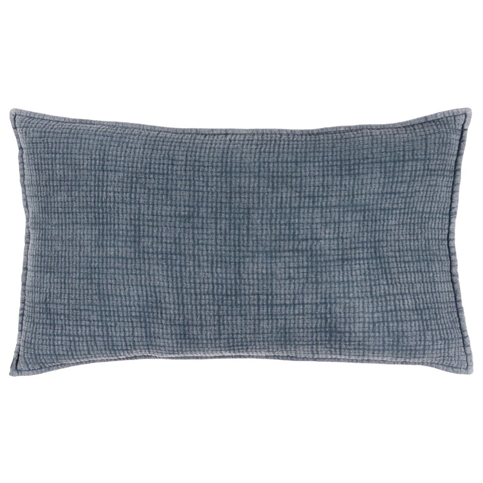 image 1 of Yard Ribble Acid Wash Cushion, Ink, 40 x 60cm