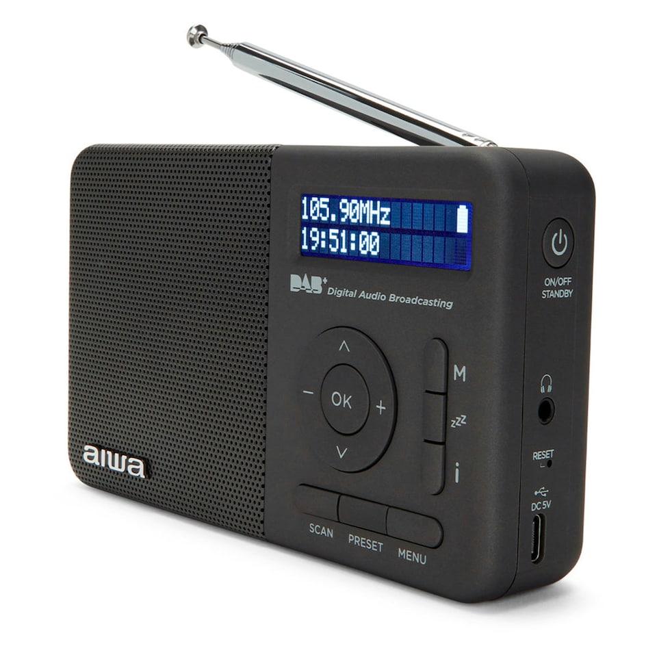 image 1 of Aiwa RD-40DAB Digital Portable DAB+/FM-RDS Radio Silver