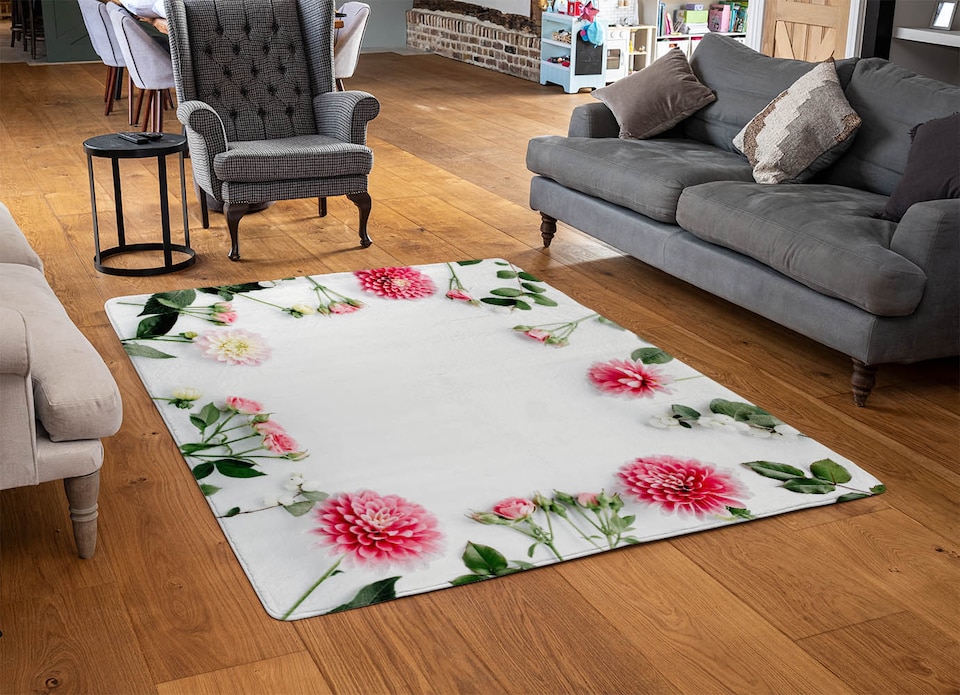 image 1 of Scattered Flowers Designer Rug | Multi