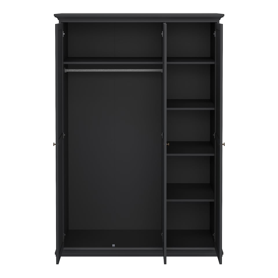 image 1 of Paris Wardrobe with 3 Doors in Matt Grey