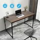 image 6 of Desk Computer PC Laptop Home Office Work Desk 120cm, Study Brown Rustic Style Brown