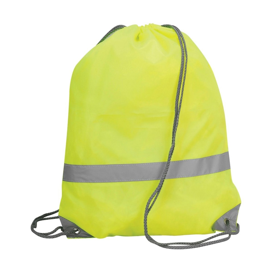 image 1 of Shugon Stafford Drawstring Hi-Vis Tote Bag (13 Litres) - Hi-Vis Yellow - One Size | Multi | One Size