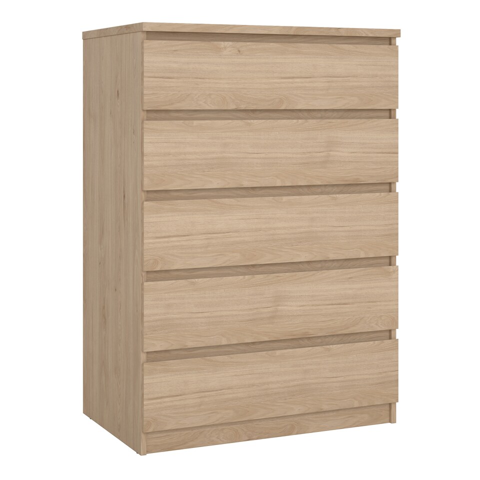 image 1 of Naia Chest of 5 Drawers in Jackson Hickory Oak