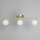 image 4 of BHS Nancy Bathroom Ceiling Spotlight Bar, Satin Brass Yellow | Brass