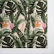 image 3 of OHS Tropical Floral Print Soft Polar Fleece Blanket Throw, 120x150cm - Green