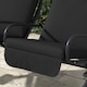 image 7 of Outsunny Canopy Swing 2 Separate Relax Chairs w/ Handrails, Cup Holders | Black | Black | L