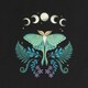 image 3 of Something Different Luna Moth Cotton Tote Bag - Black/Green/White - One Size Black