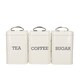 image 1 of KitchenCraft Vintage Tea Coffee Sugar Canister Set Blue