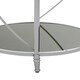 image 4 of Black Mirrored Side Table By Couch,Geometric Round Table,Spacious Bedside Table,Silver Decorative Table Silver