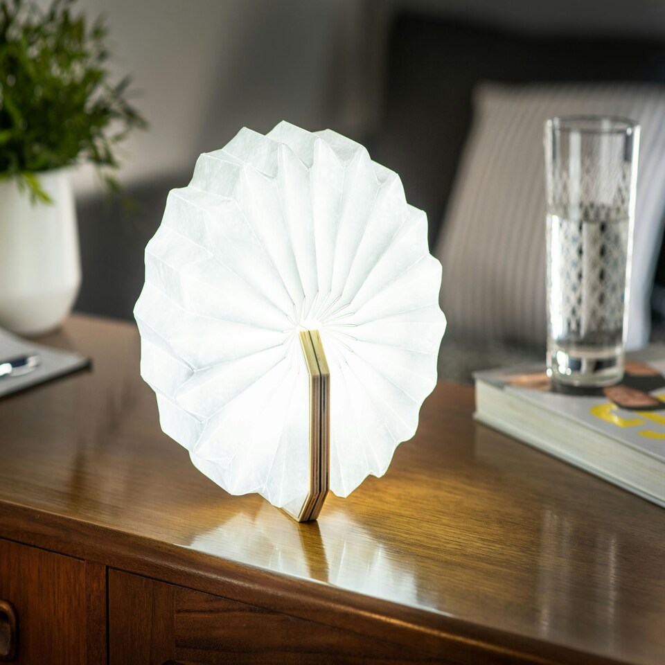 image 1 of Gingko Smart Accordion LED Desk Lamp N/A | Walnut